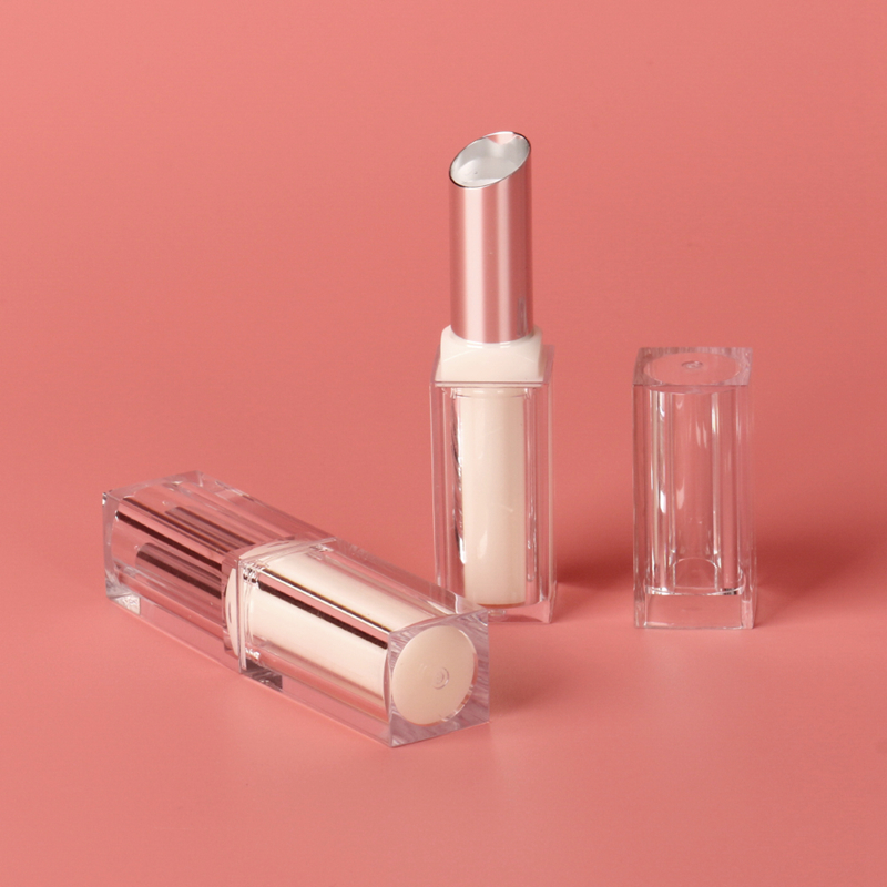 Fashion Design Abs Lipstick Containers Plastic Tubes Hot Stamping White
